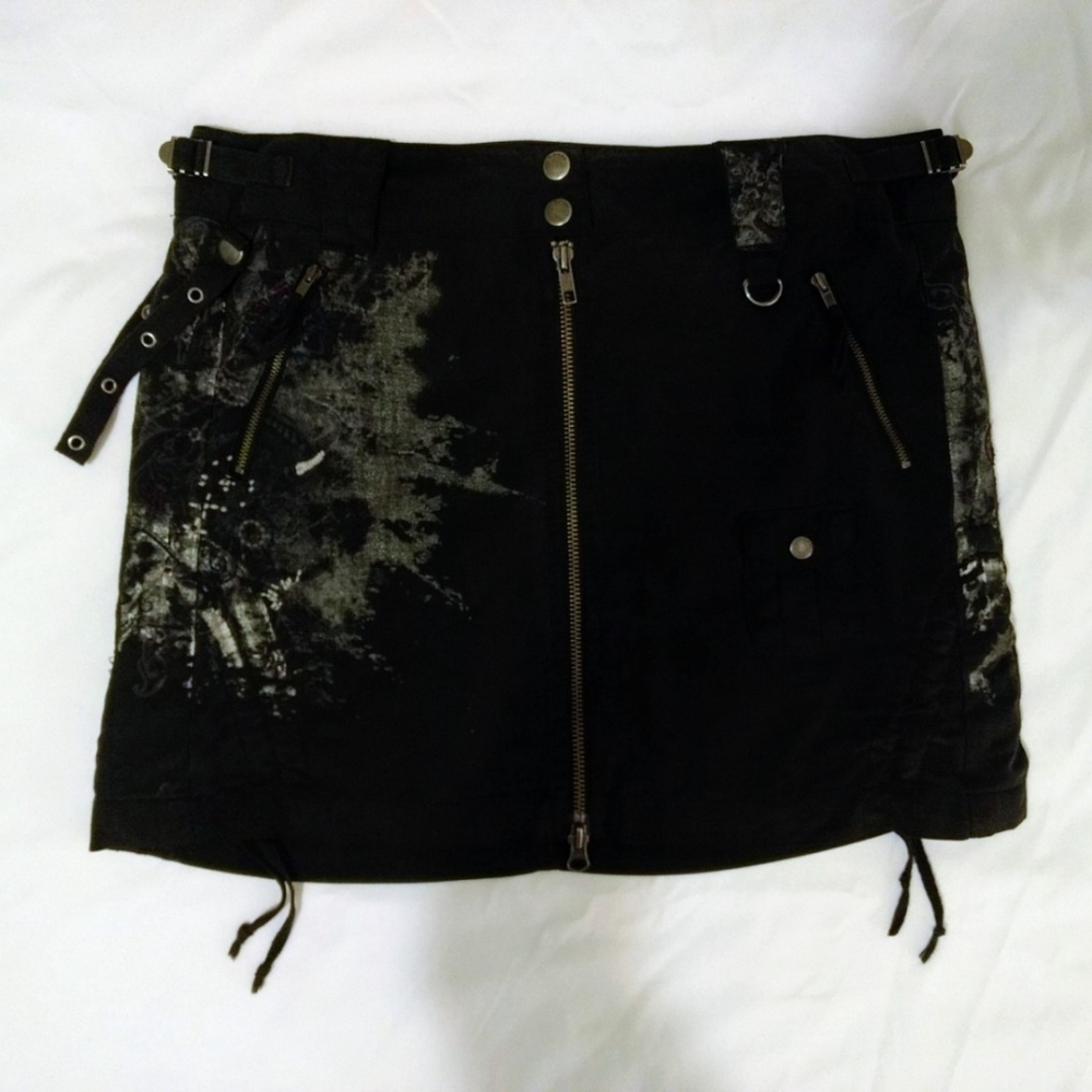 Da-Nang Silk and Cotton Blend Mini Skirt